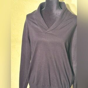 Murano Women's Black Cowl Neck Sweater